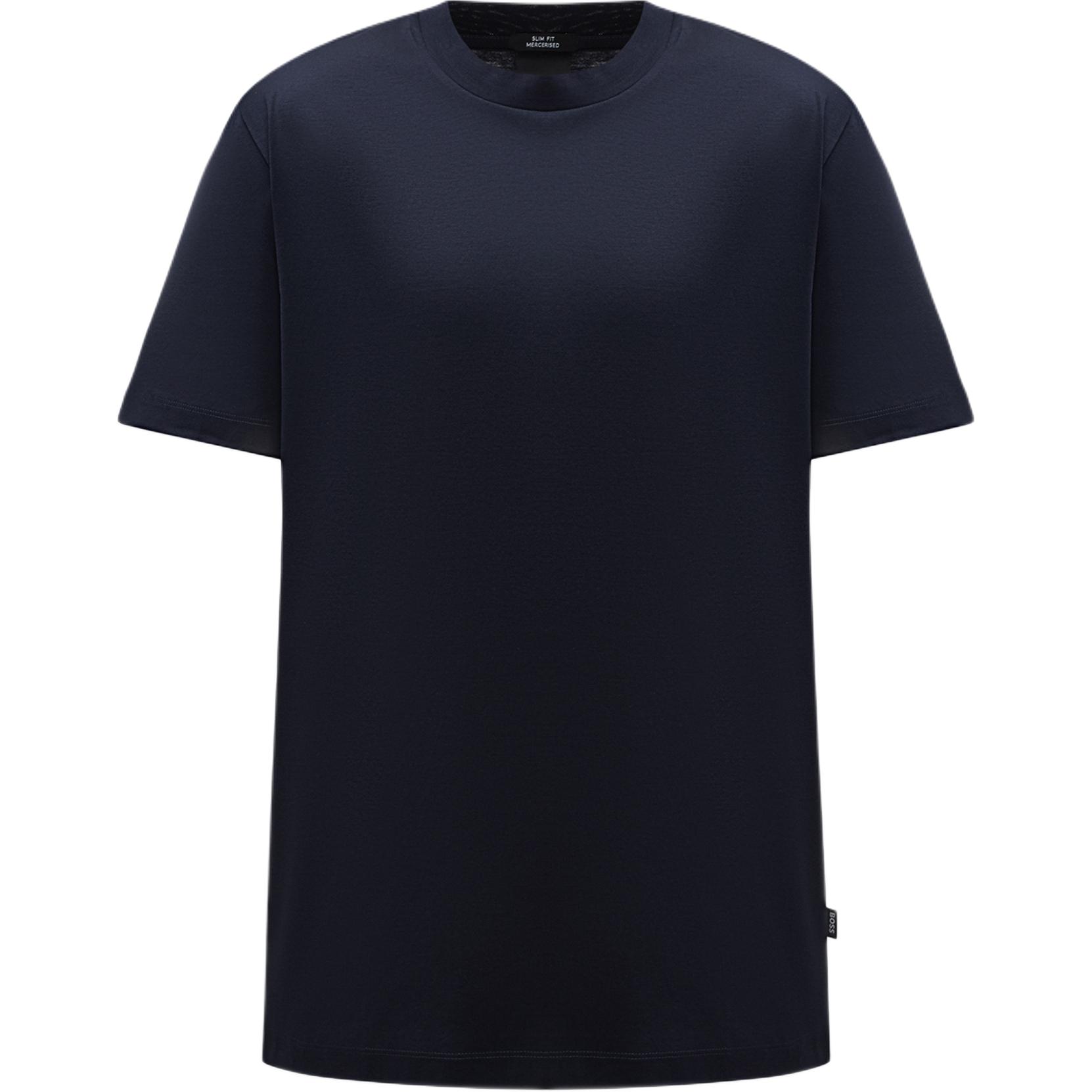 

Футболка Boss Slim Fit с круглым вырезом HUGO BOSS, синий