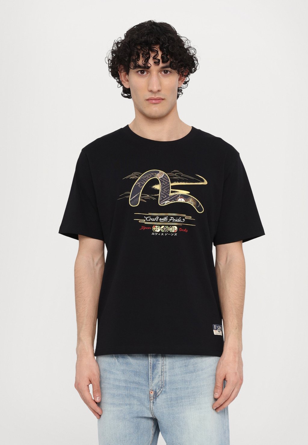 

Футболка с принтом SEAGULL BROCADE TEE Evisu, черный