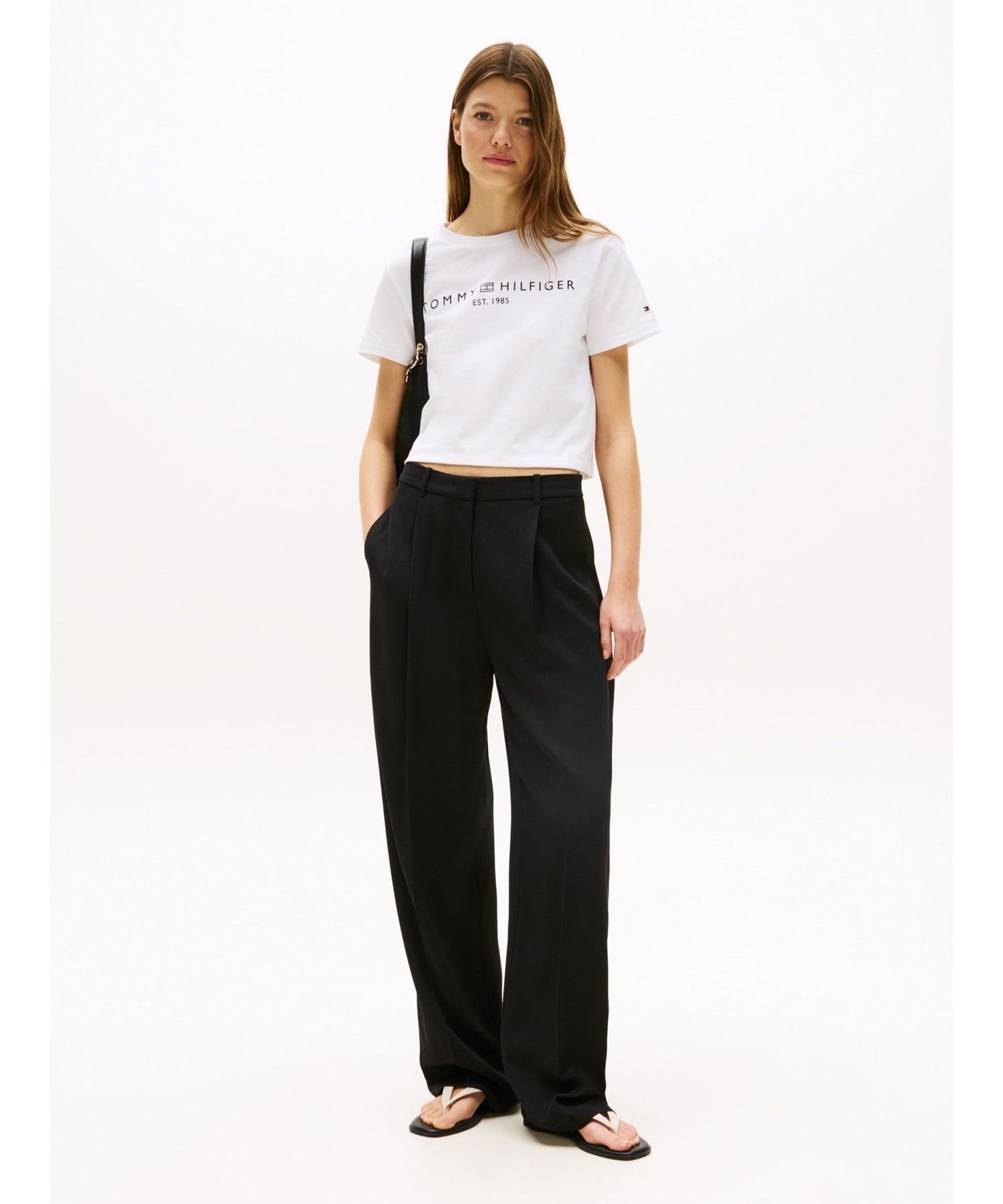Аккуратная футболка с круглым вырезом TOMMY HILFIGER, Navy DW5 — фото 3
