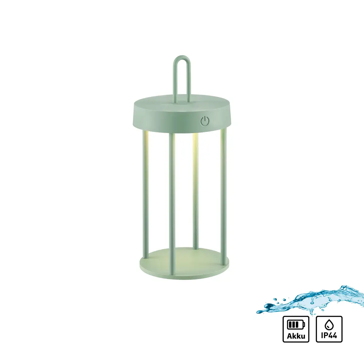 

JUST LIGHT Настольная лампа "ANSELM", 1 лампочка, источник света Светодиодный модуль | Прочно встроенный светодиод, индикатор батареи Ø 12,80 см, Высота: 28,4 см, зеленый