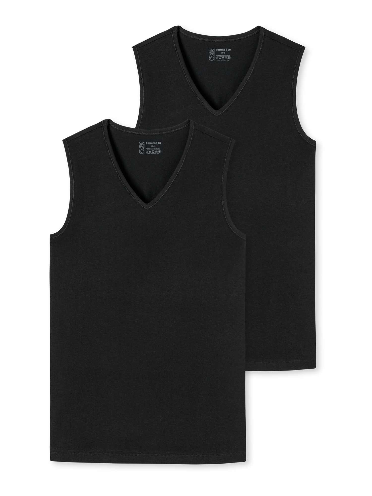 

Майка Schiesser Tank Top 2er Pack 95/5, черный