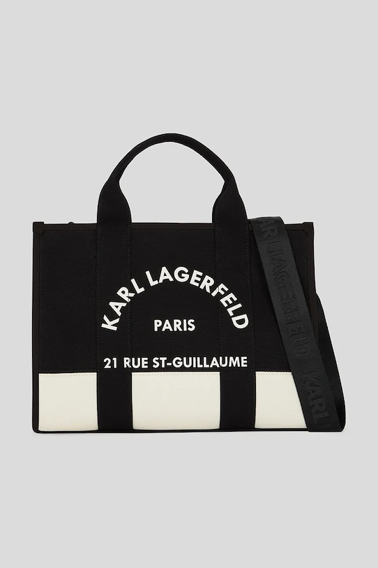 

Хлопковая сумка Karl Lagerfeld, черный