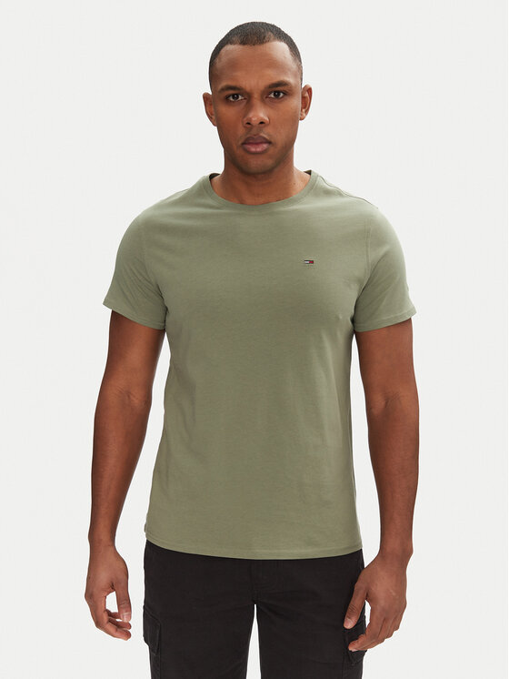 

Облегающая футболка DM0DM04411 Tommy Jeans, зеленый
