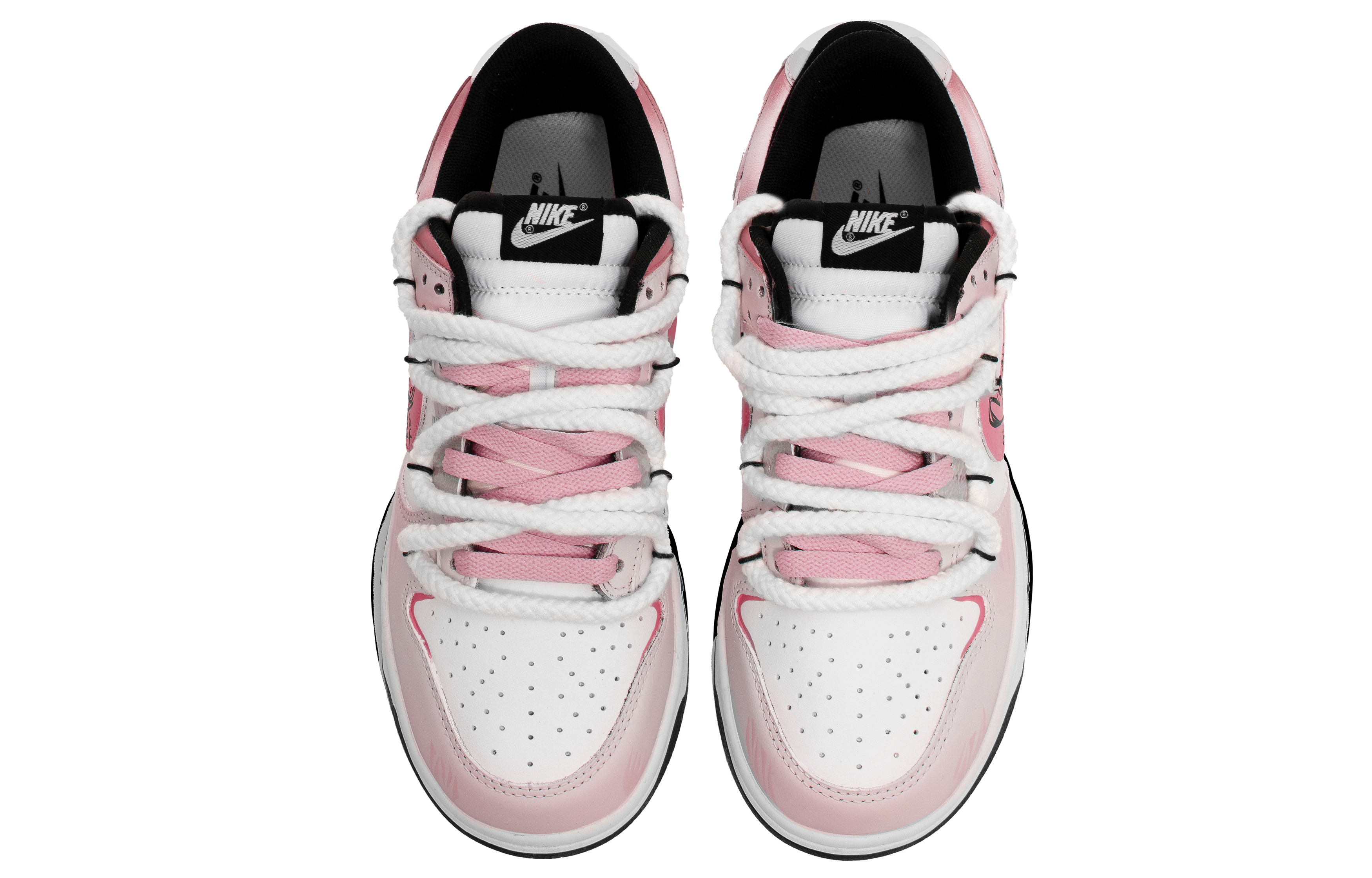 

Кроссовки Nike Dunk Skateboarding Shoes Women's Low-top White/pink/black, белый