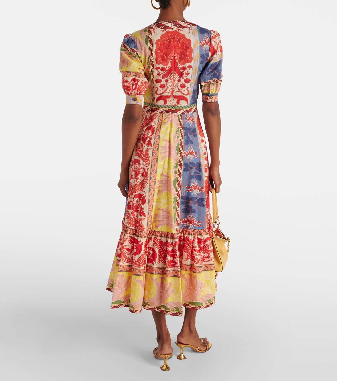 Платье-халат из принтованного хлопка Etro, цвет print on white base — фото 3