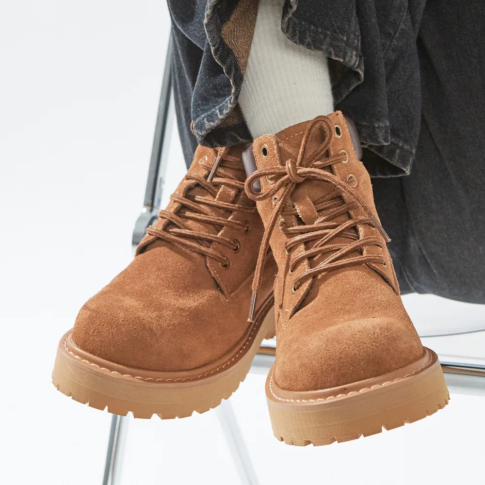 Мужские 7-дырочные ботинки Cameron Suede на подошве Air Commando Camel от Wetheroad — фото 2