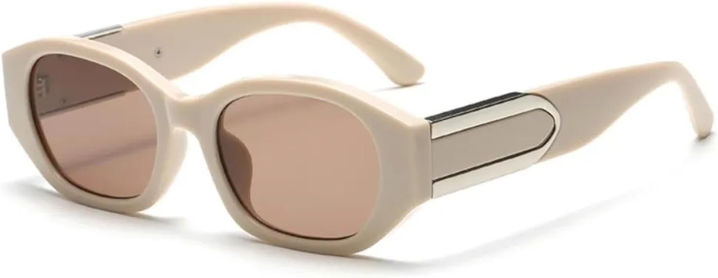 

Женские солнцезащитные очки «кошачий глаз» класса люкс для активного отдыха, классические ретро-очки с леопардовым принтом, мужские солнцезащитные очки в стиле панк для путешествий с защитой от УФ-излучения UV400 TKKTLLT, Beige