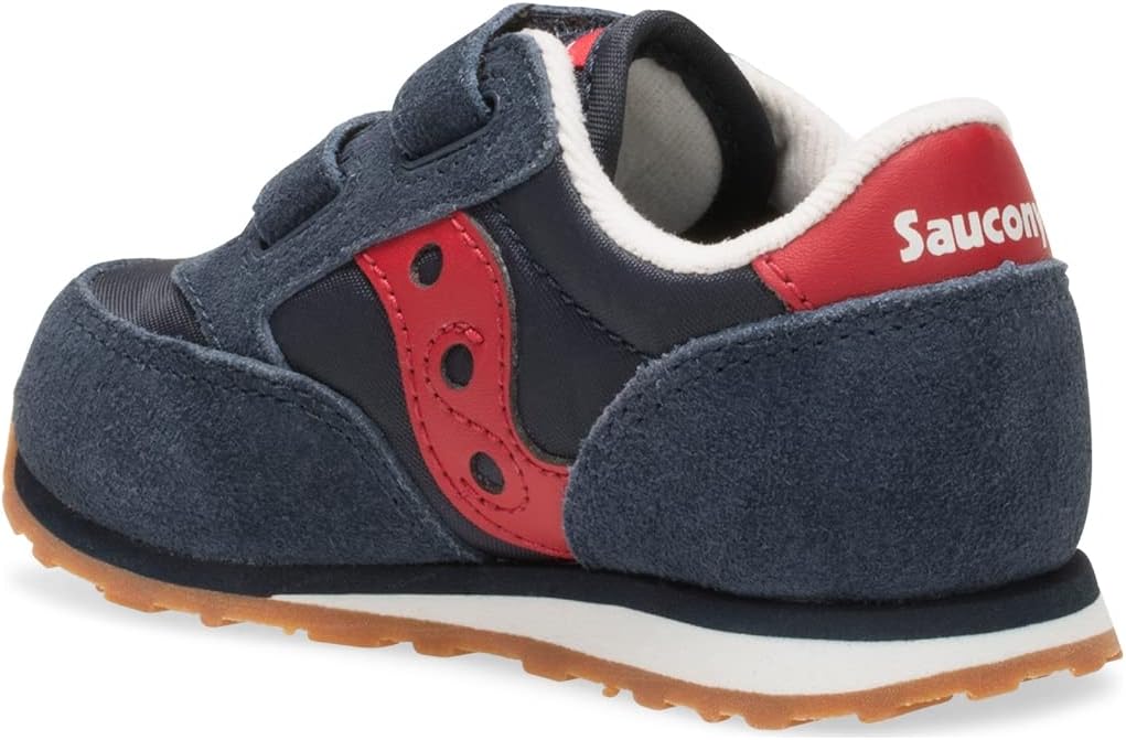 Детские кроссовки Saucony Baby Jazz на липучках, красный/синий/темно-синий — фото 4
