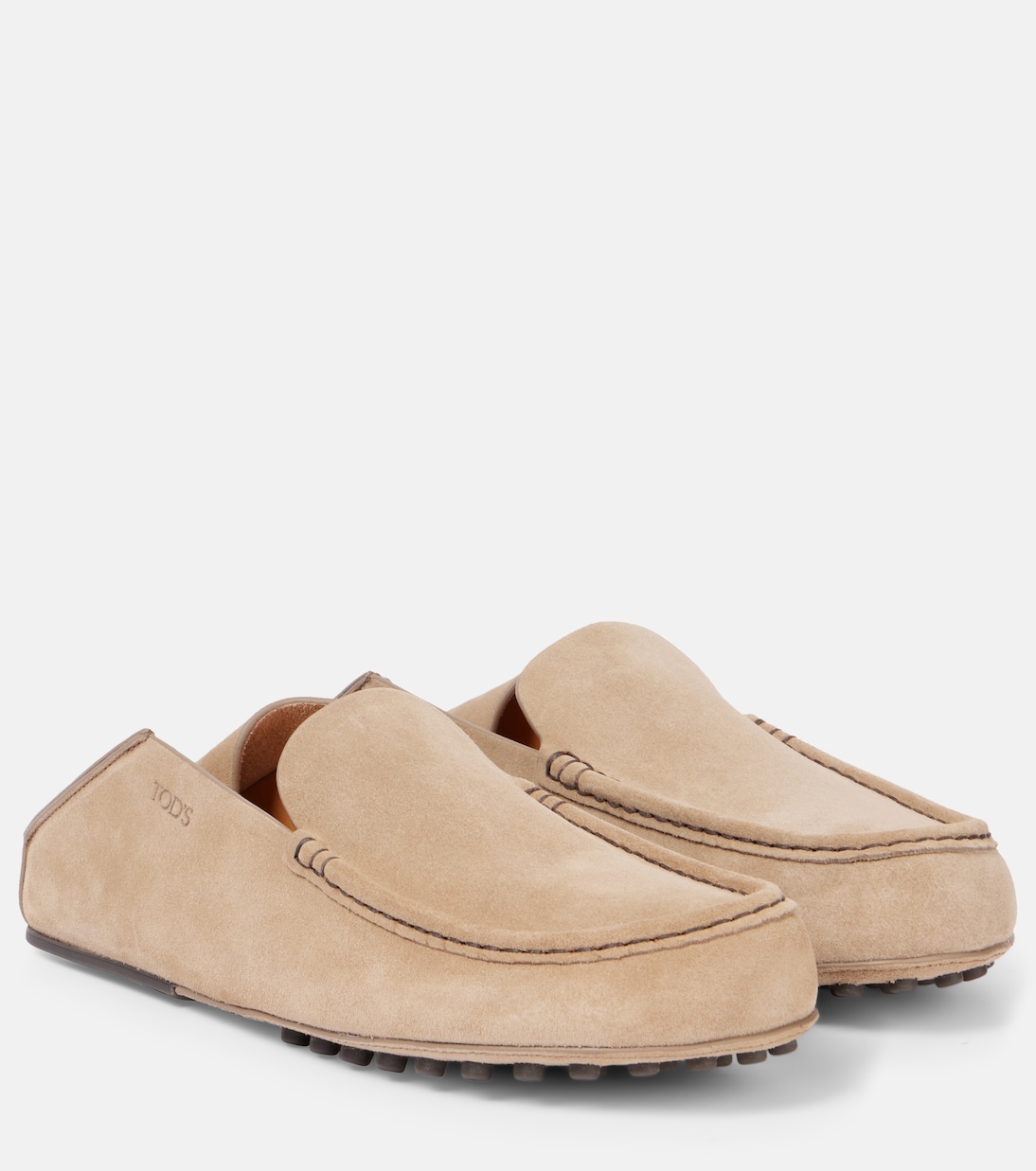 Замшевые тапочки Tod's, Tabacco Chiaro