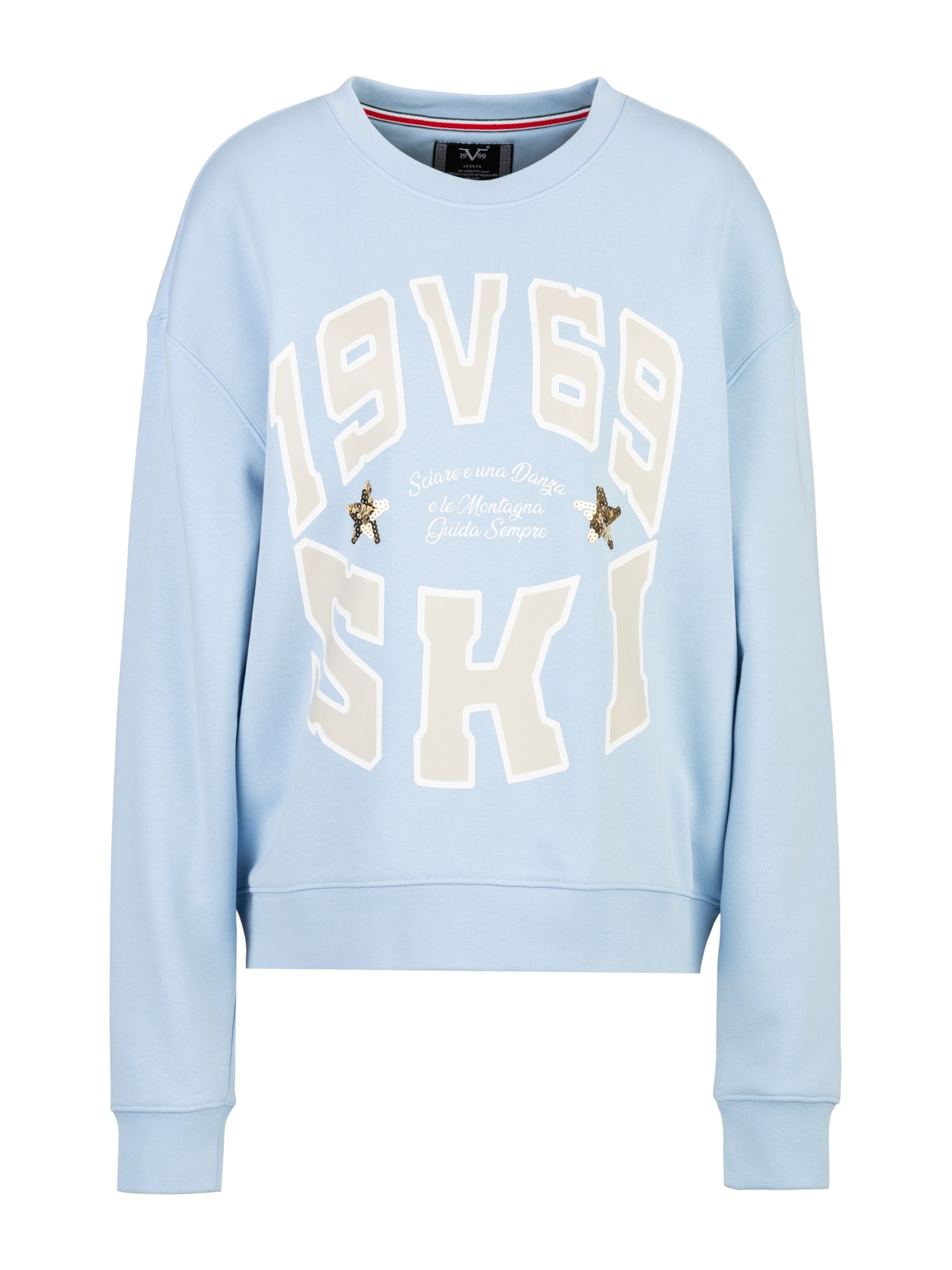 

19V69 ITALIA Свитшот 'Sinja Wintergames' в светло-голубом цвете