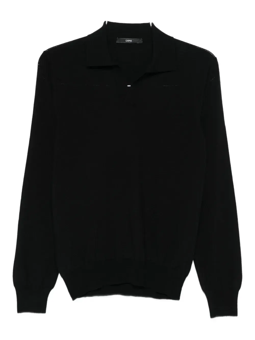 

Поло из мериносовой шерсти Sapio, черный