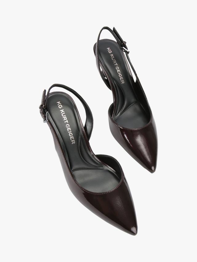 Туфли-лодочки Aria Low2 на низком каблуке kitten heel KG Kurt Geiger, Wine — фото 2