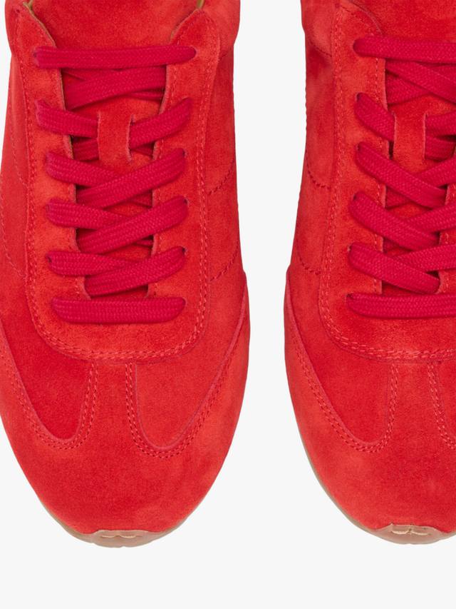 Carr Suede тонкая подошва шнурованные кроссовки Russell & Bromley, Red — фото 4