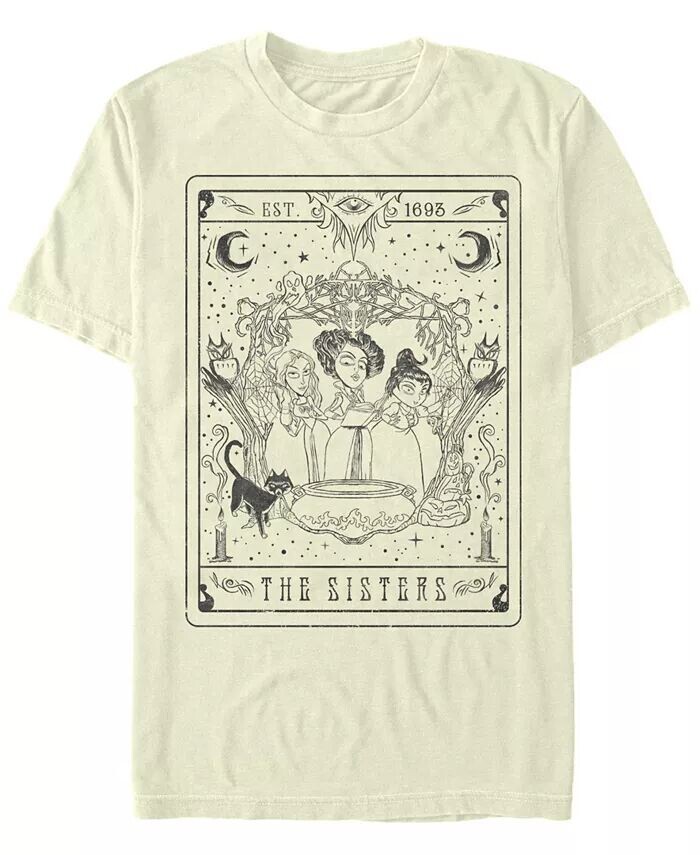 

Мужская футболка с коротким рукавом Hocus Pocus The Sisters Tarot Fifth Sun, коричневый/бежевый