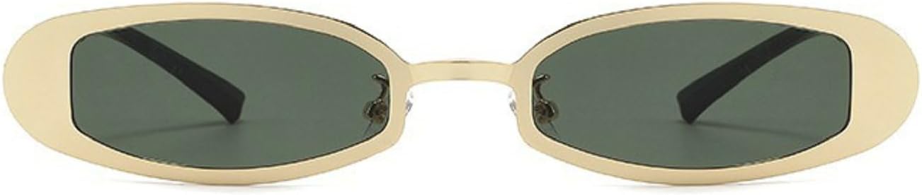 

Винтажные металлические солнцезащитные очки «кошачий глаз» неправильной формы, модные дизайнерские очки с защитой от УФ-излучения UV400, мужские солнцезащитные очки в стиле панк QZ1148-9602 Melrose, Gold Green