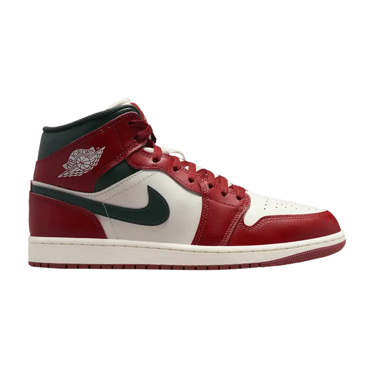 

Кроссовки Air Jordan 1 Mid, Redstone Midnight Green