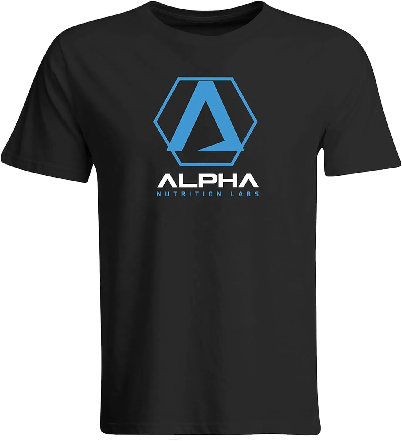 Generic Футболка Alpha Nutrition Labs мужская - черная хлопковая майка с круглым вырезом, Made in USA