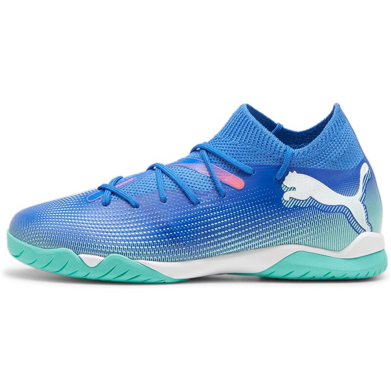 Бутсы для мини-футбола Future 7 Match It + Mid JR Puma, цвет bluemazing-puma white-electric peppermint — фото 4