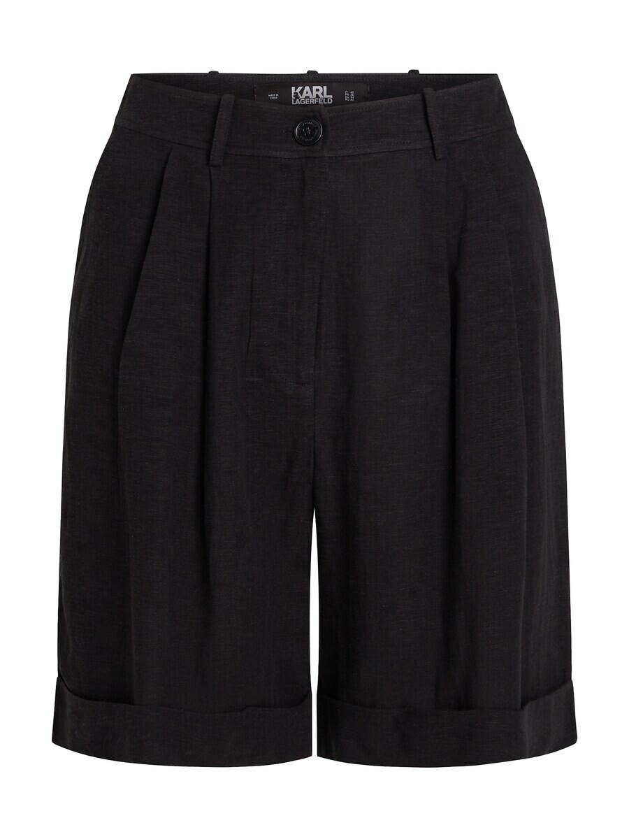 

Шорты Karl Lagerfeld Loose fit Pleat-Front Pants, черный