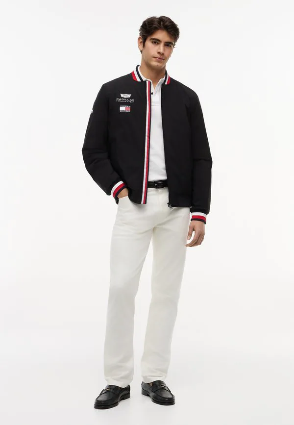 Куртка-Бомбер унисекс с логотипом команды cadillac formula 1. Tommy Hilfiger, Black