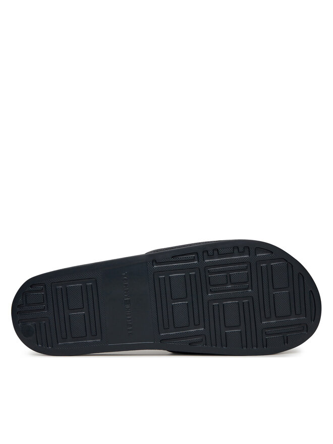 Мюли Hilfiger Print Tumble Pool Slide FM0FM05505 Tommy Hilfiger, синий — фото 4