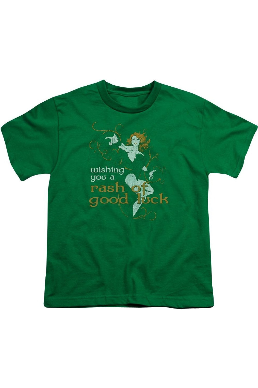 

Футболка с коротким рукавом для подростков "Justice League of America: Полоса везения" Gildan, зеленый