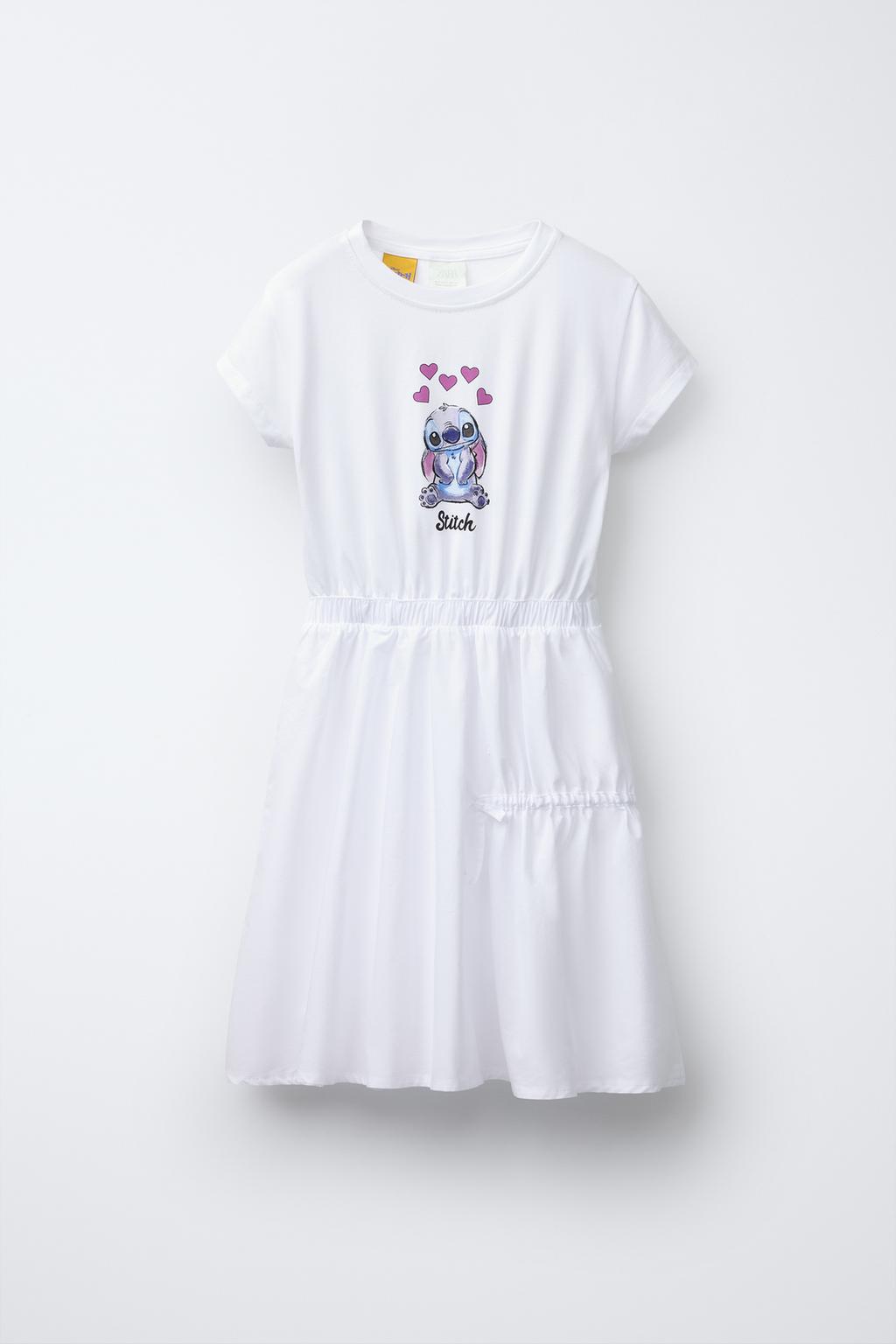 

Платье lilo & stitch disney ZARA, белый