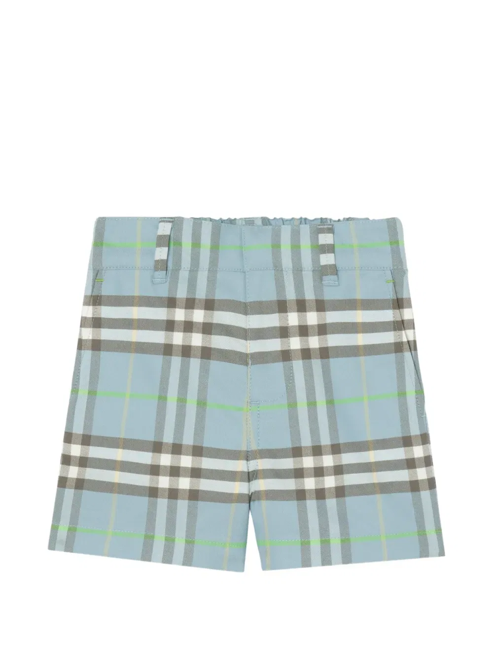 Проверьте хлопковые шорты Burberry Kids, синий