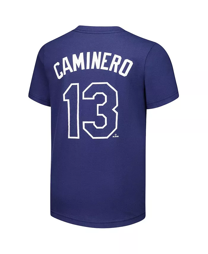 Футболка Tampa Bay Rays с именем и номером Caminero для подростков, цвет Navy Nike — фото 3