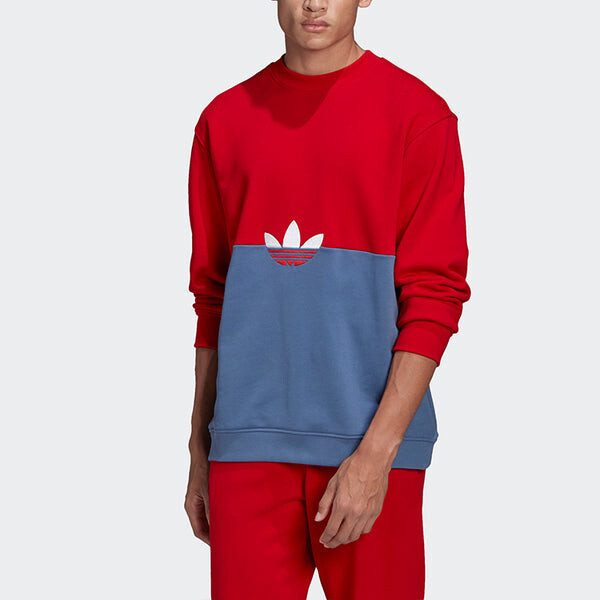 Толстовка originals slice trf crew logo Adidas, красный — фото 3