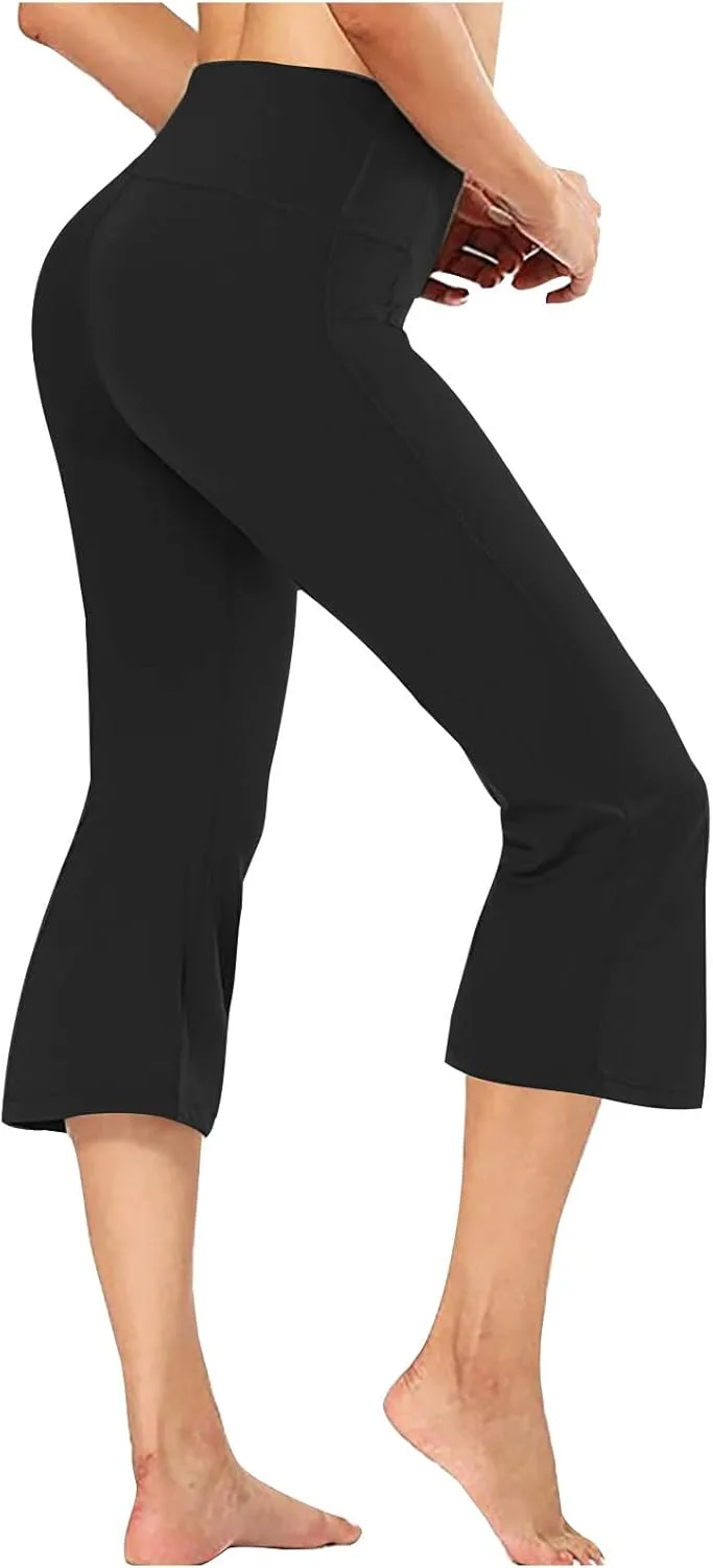Колготки Flare Capri для женщин с карманами, Tummy Control, высокая талия, Stretch, Bootcut — фото 4