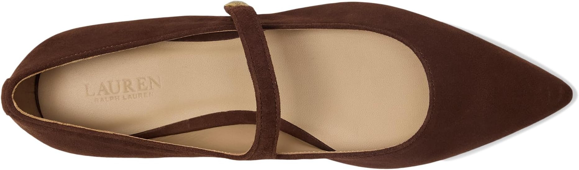 Балетки Lauren Ralph Lauren Londyn Suede Mary Jane, цвет Dark Hickory — фото 2