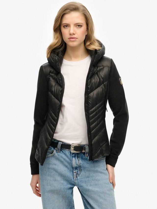 

Штормовая флисовая куртка с капюшоном Superdry, черный