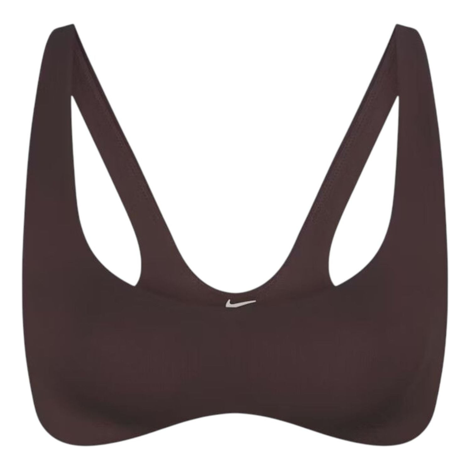 (WMNS) Nike x SKIMS Матовый корректирующий бюстгальтер с вырезом-лодочкой, цвет «Темная сепия»