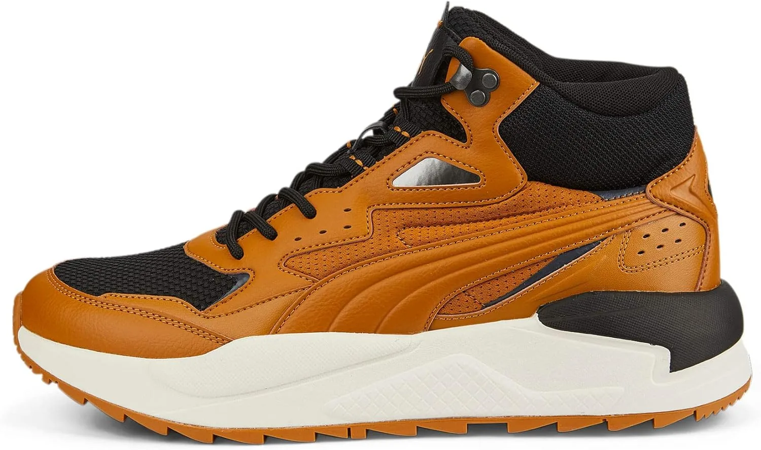 Мужские кроссовки PUMA X Ray Speed Mid WTR Castlerock Black Ebony Red Winter (385869 02), светло-коричневый