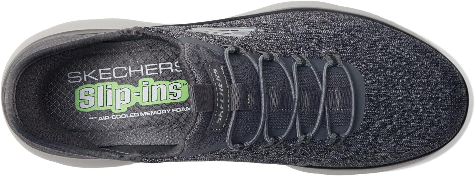 Кроссовки SKECHERS Summits Key Pace Hands Free Slip-In, цвет Charcoal/Black — фото 2