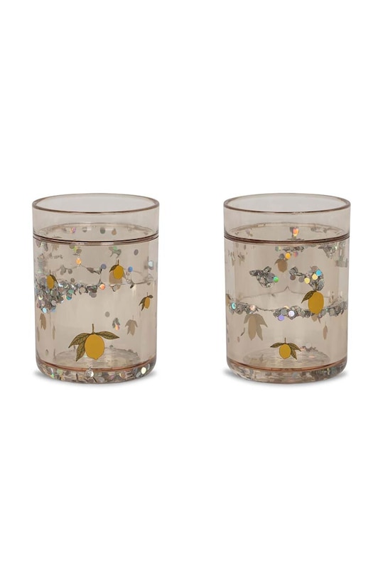 

Детская кружка 2 шт GLITTER CUPS Konges Sløjd, желтый