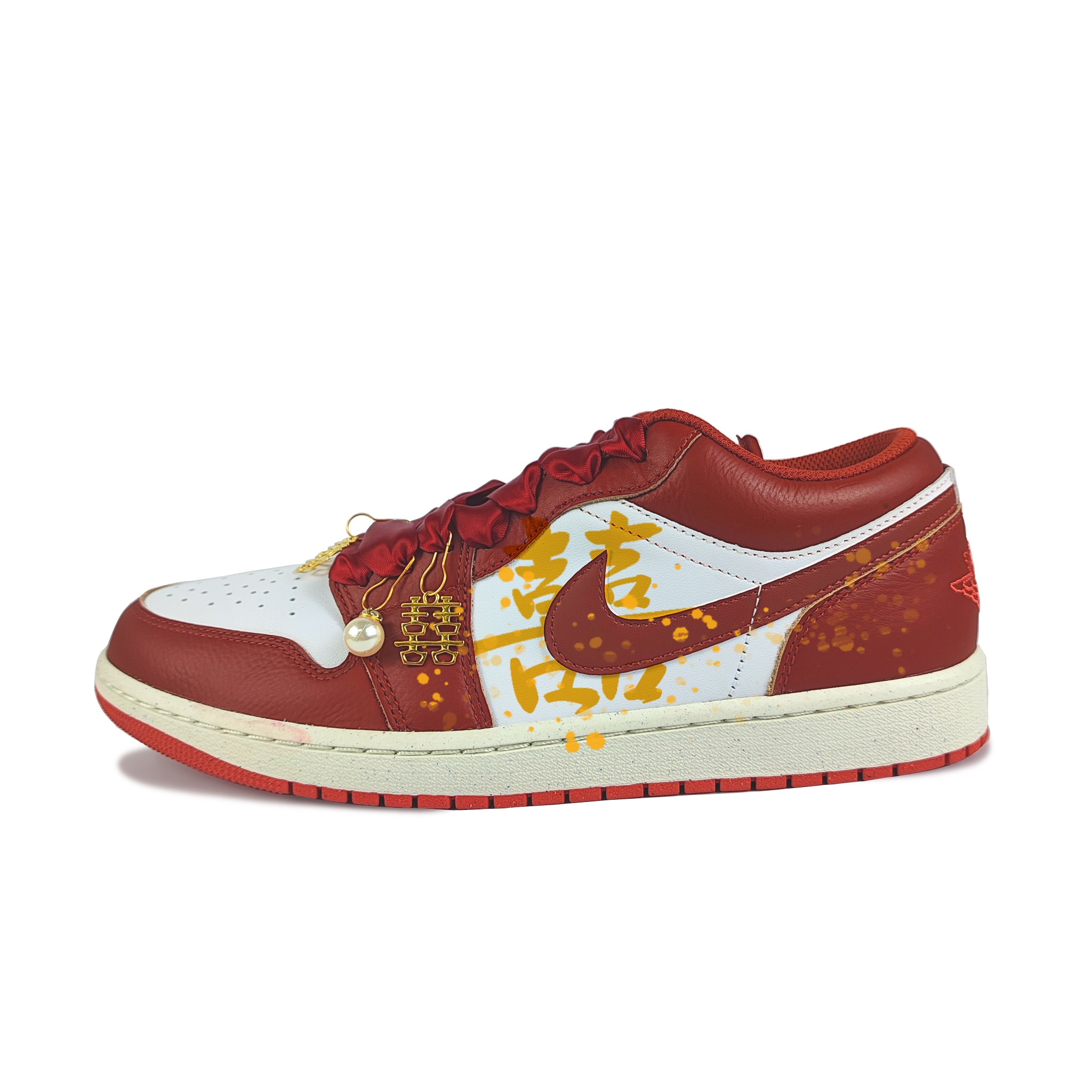 

Jordan Air 1 износостойкие низкие винтажные баскетбольные кроссовки мужские red white