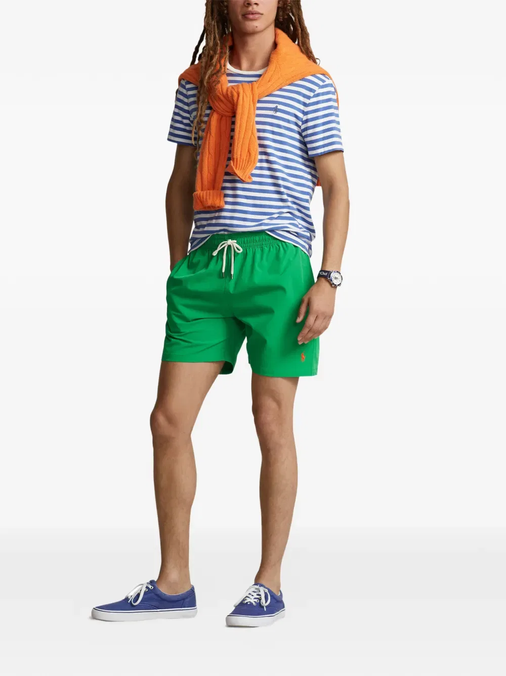 Плавки с вышитым логотипом Polo Ralph Lauren, зеленый — фото 4