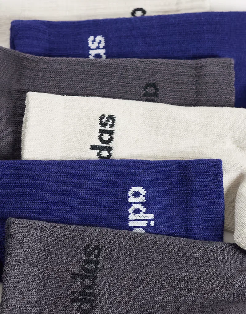 Комплект из 6 пар тренировочных носков Adidas Performance с линейным логотипом кремового, мультиколор — фото 3