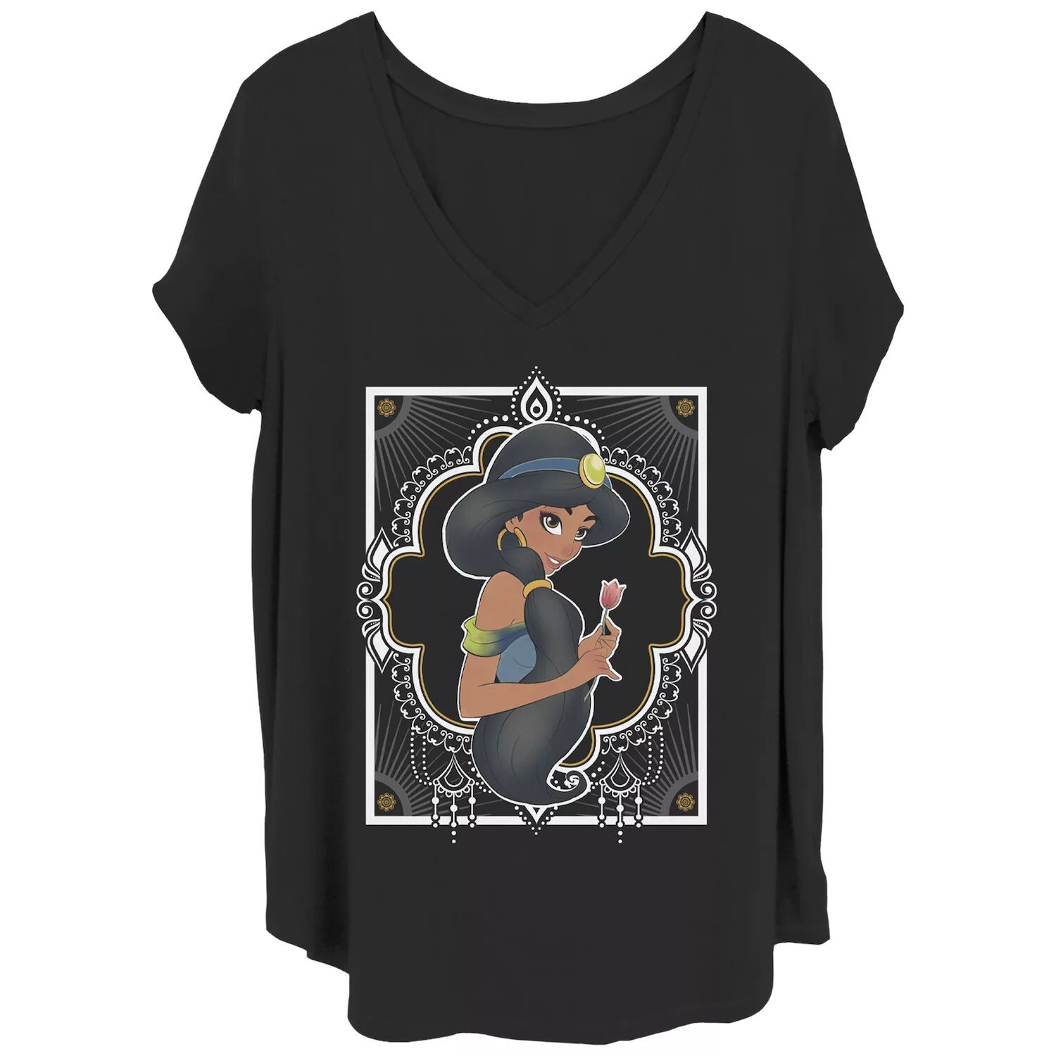 

Футболка Juniors' Plus Disney Aladdin Jasmine Licensed Character, черный