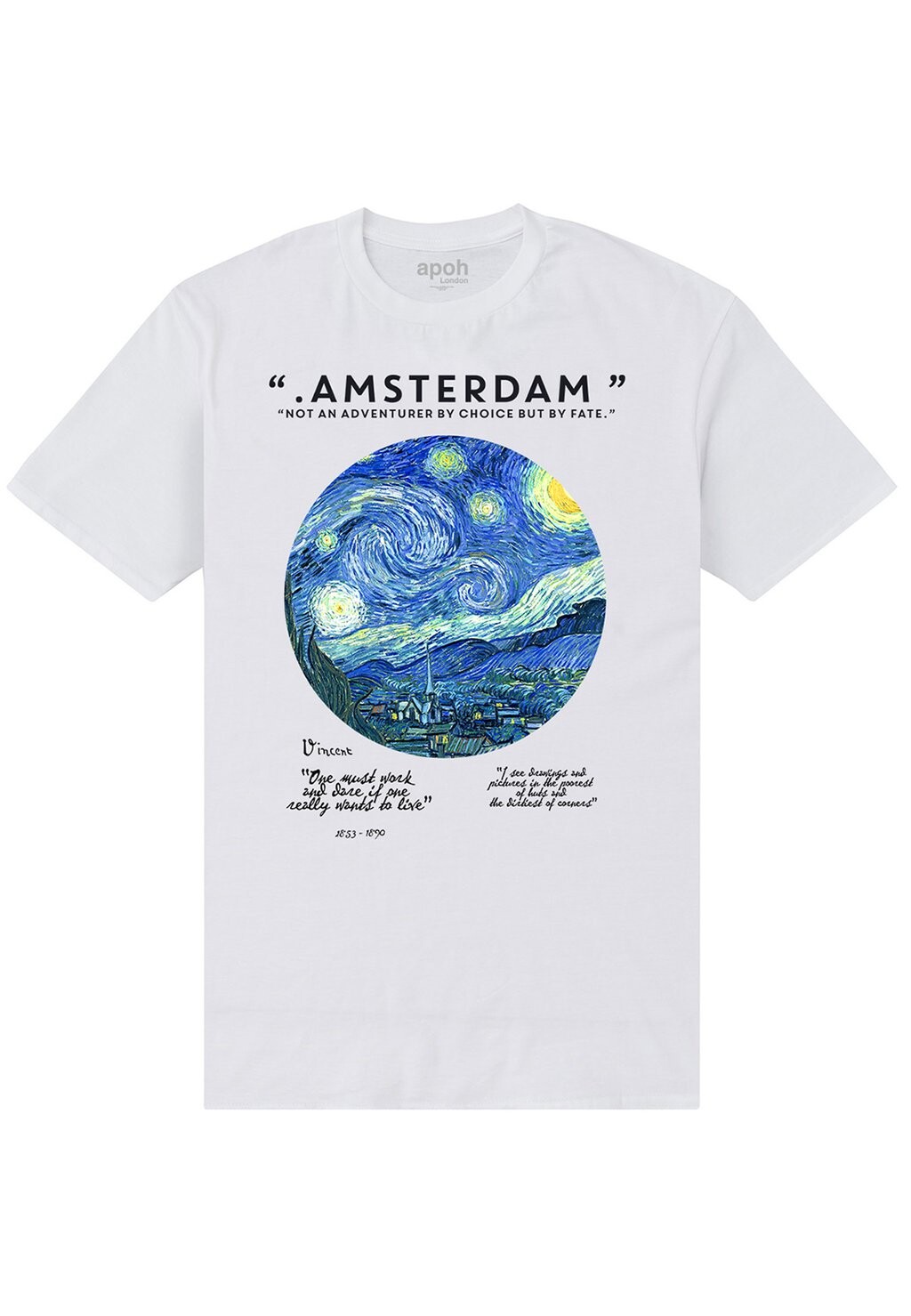 

Футболка с принтом APOH VAN GOGH AMSTERDAM apoh London, белый