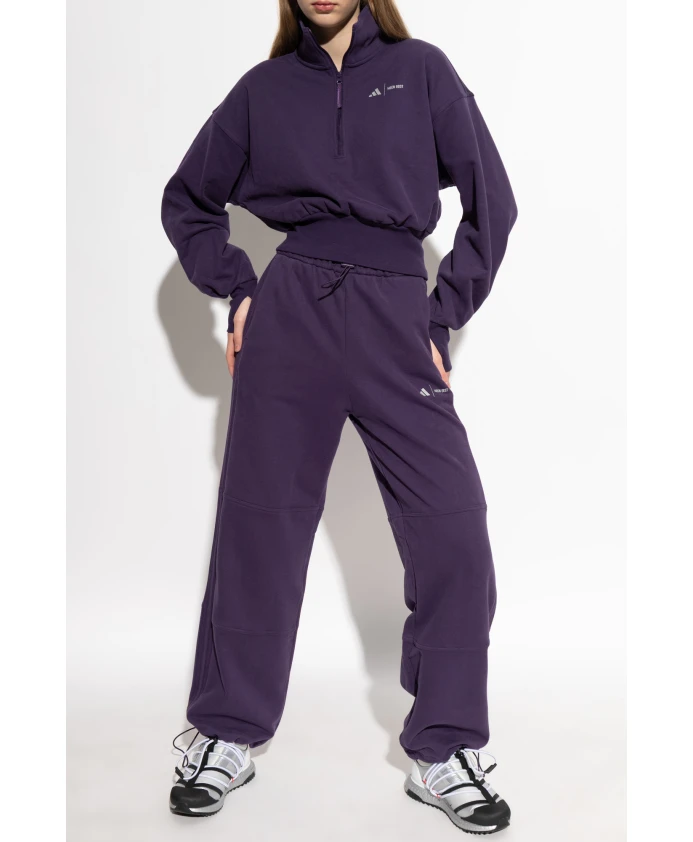 Сливовая спортивная куртка Adidas, фиолетовый — фото 2