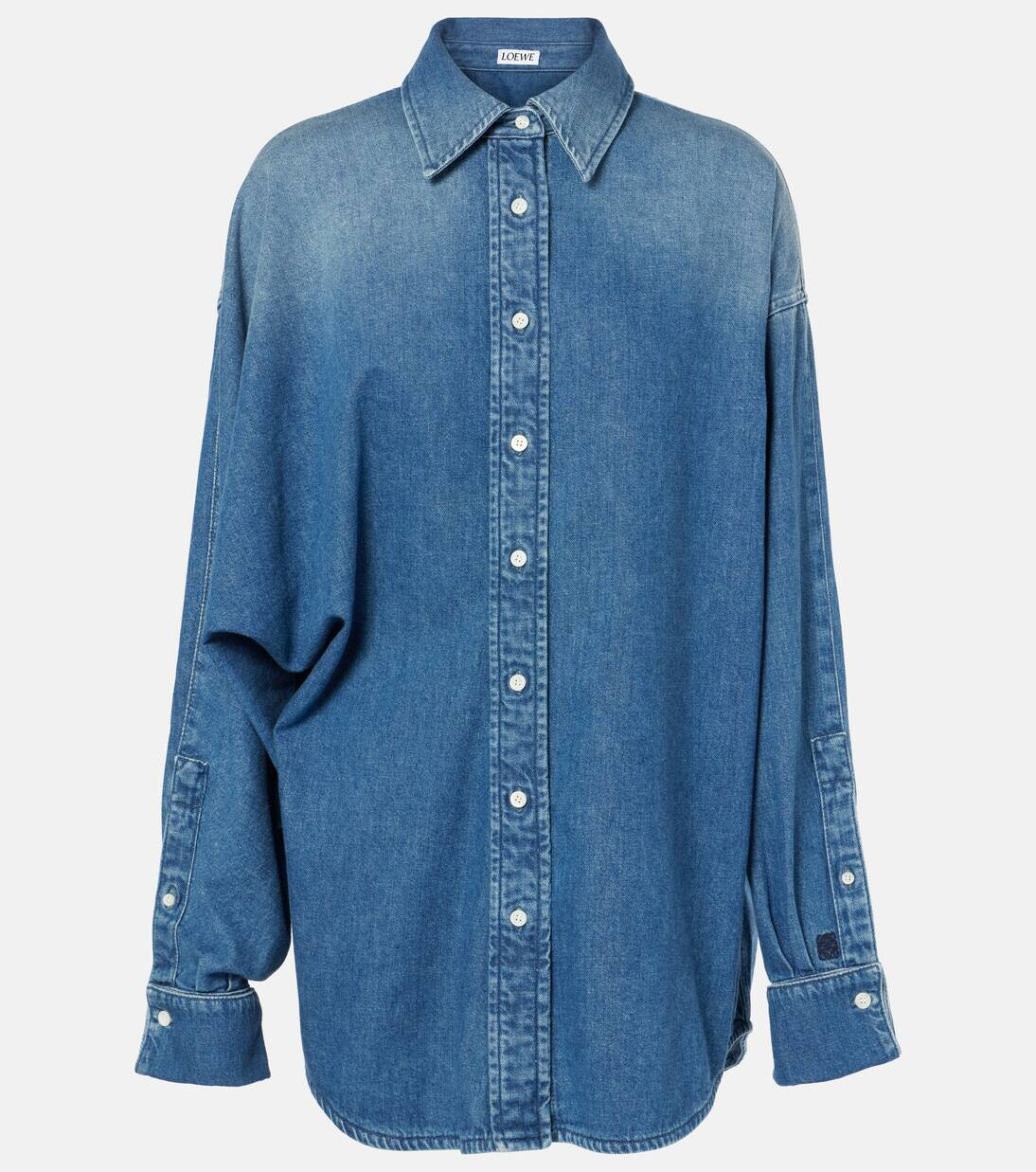 

Рубашка из денима Loewe, цвет washed denim