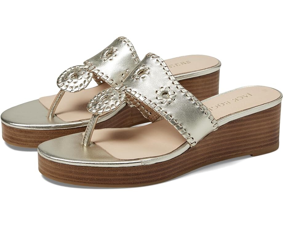 

Туфли Jack Rogers Jacks Mid Wedge Stacked, цвет Platinum/Platinum