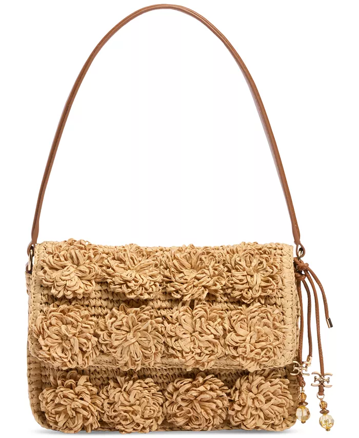 

Филиппа Маленькая плетеная сумка через плечо с клапаном Phoebe Small Raffia Shoulder Flap Shoulder Bag Sam Edelman, коричневый/бежевый