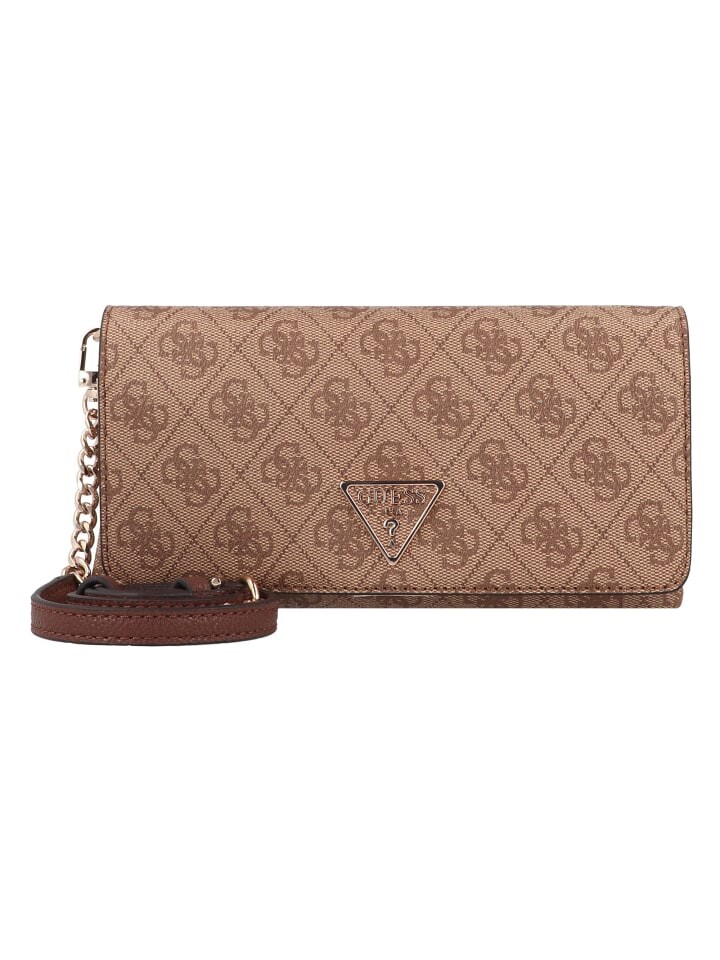 

Клатч Guess Noelle Clutch Tasche 21 cm, цвет latte logo-brown