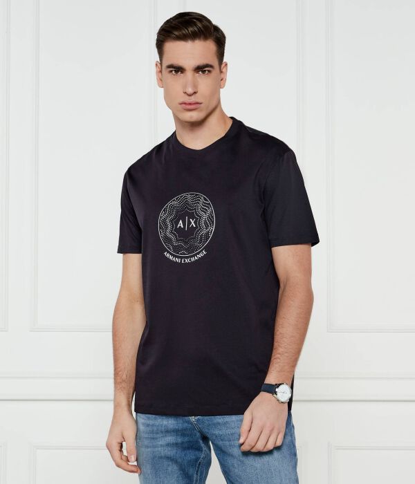 

Футболка Armani Exchange Regular Fit с круглым логотипом, синий