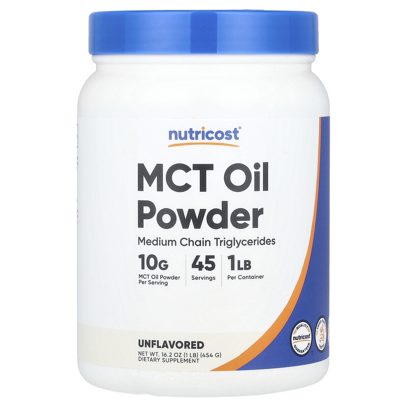 

Nutricost, MCT масло в порошке, без добавок, 454 г (16,2 унции)