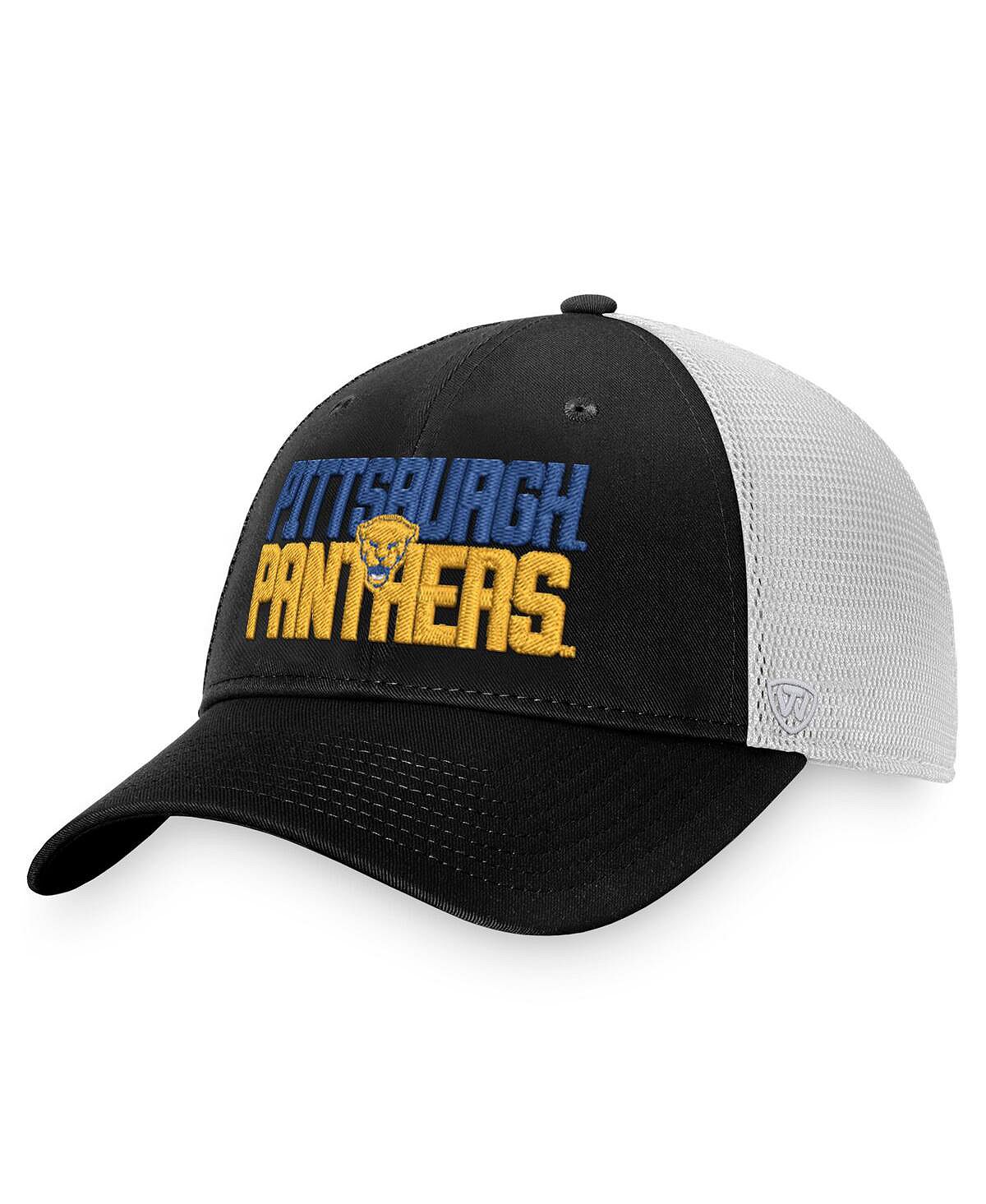 

Мужская черно-белая кепка Pitt Panthers Stockpile Trucker Snapback Top of the World